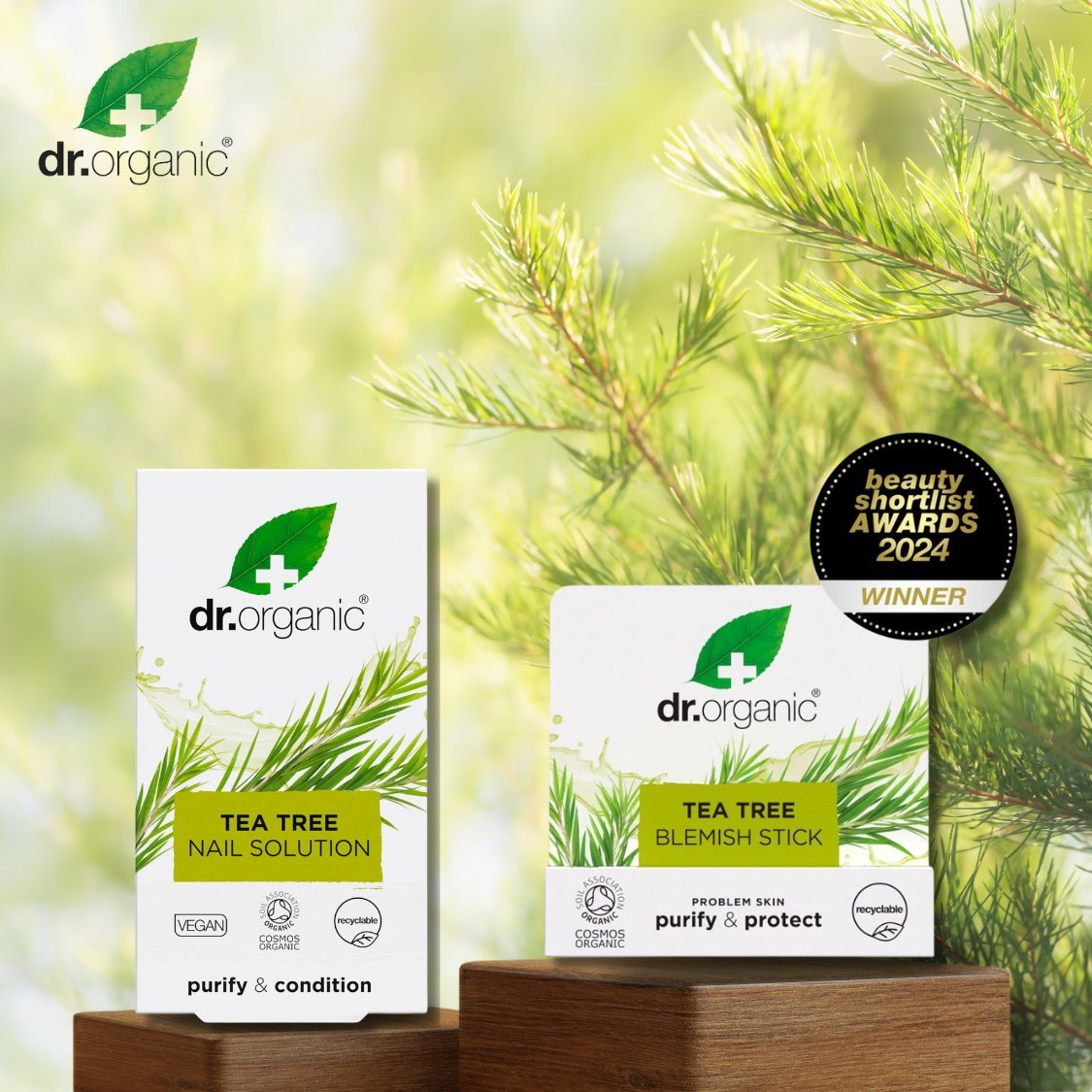 Mejor remedio para las manchas-granos y Mejor tratamiento de uñas en los Premios Beauty Shortlist Awards 2024 - drorganic.es