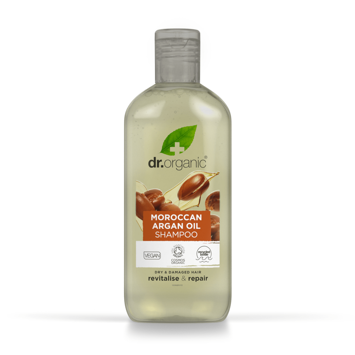Champú Aceite de Argán Marroquí para cabello seco o dañado 265ml - drorganic.es