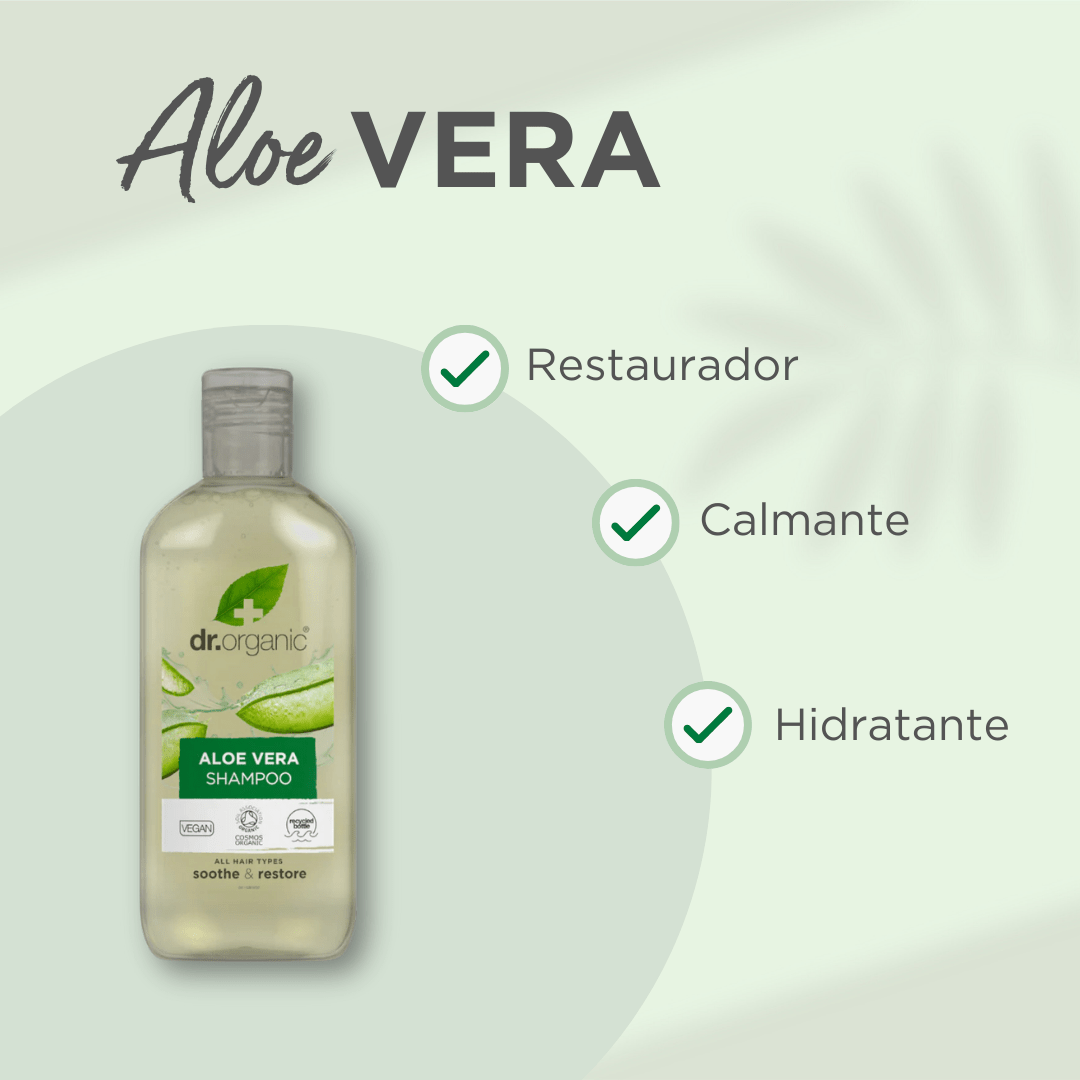 Champú de Aloe Vera para todo tipo de cabello 265ml - drorganic.es