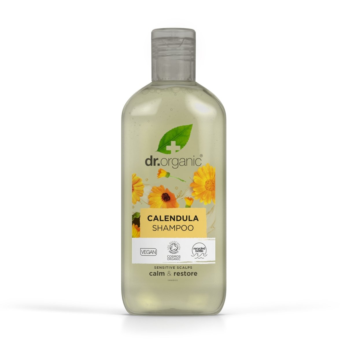 Champú de Caléndula para cuero cabelludo sensible 265ml - drorganic.es