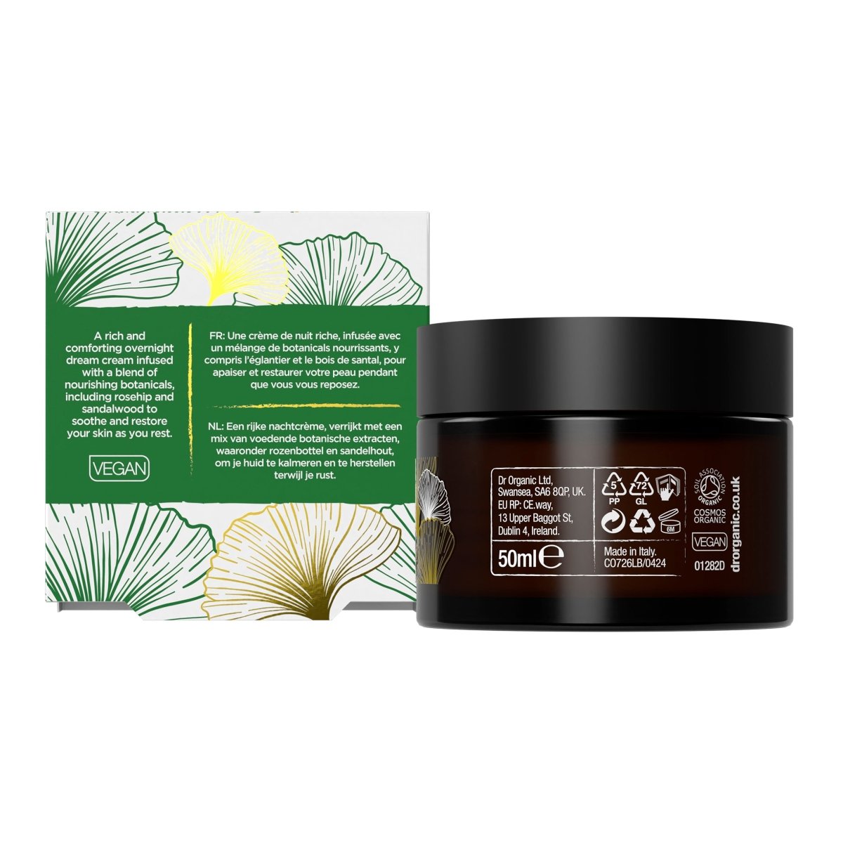 Crema de noche Evoke Tranquility - Nutrición y reparación 50ml - drorganic.es