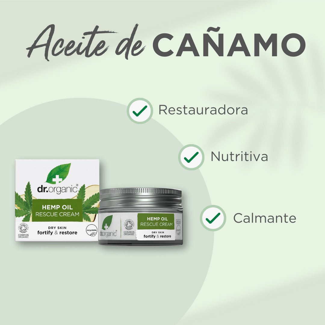 Crema rescate 24h de Aceite de cáñamo 50ml - drorganic.es
