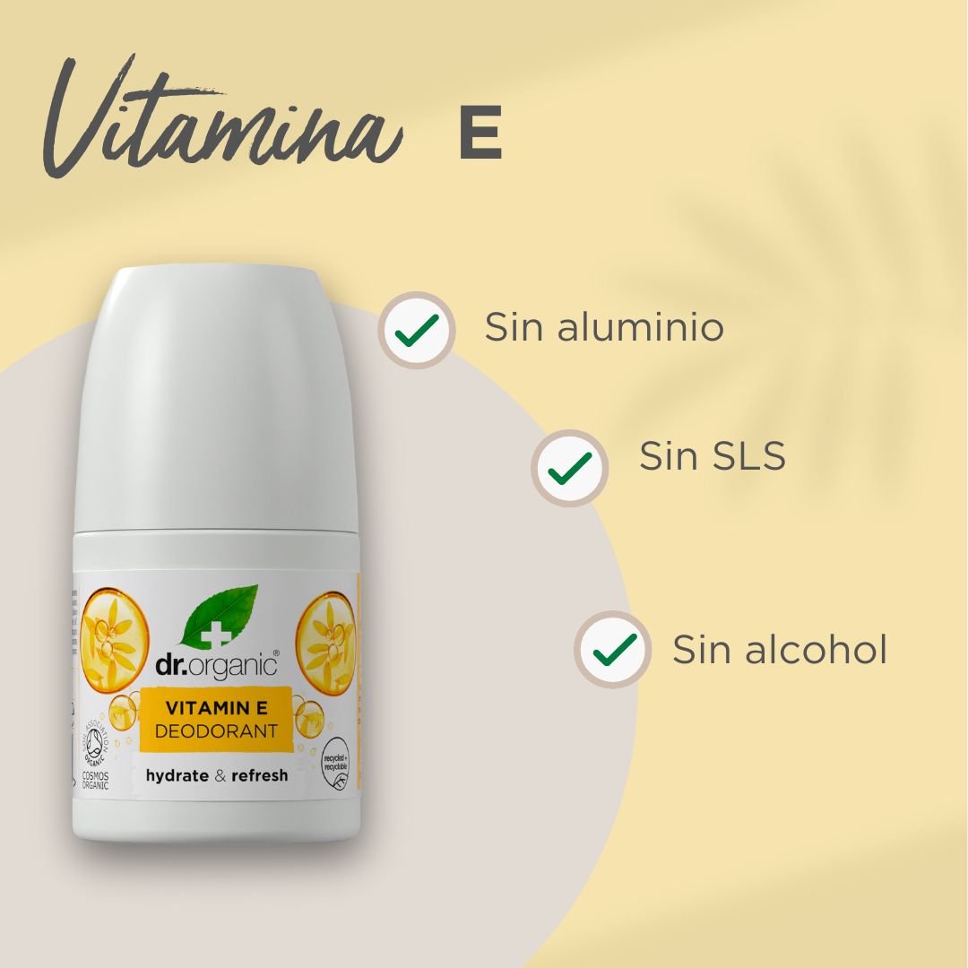 Desodorante de Vitamina E antioxidante 50ml - drorganic.es