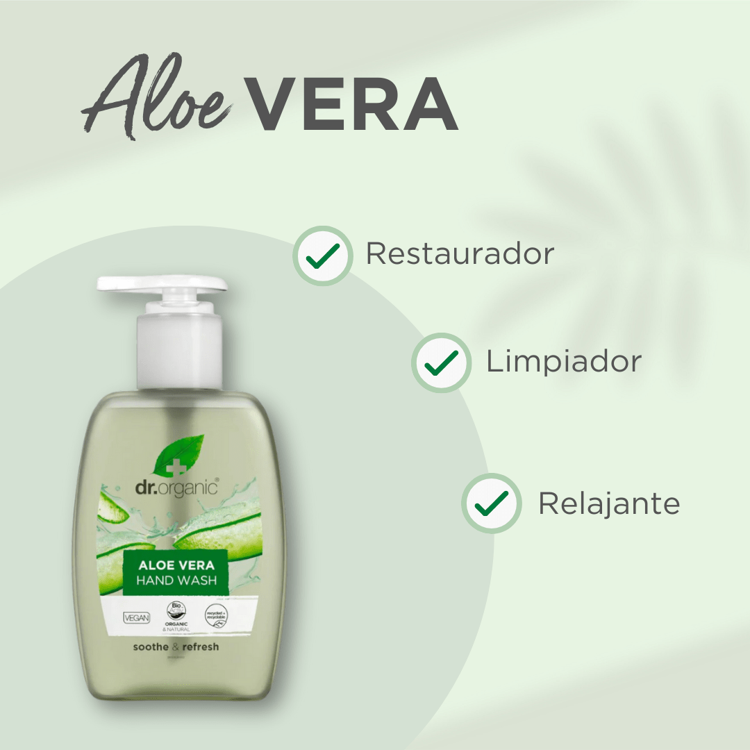 Jabón de manos Aloe Vera 250ml - drorganic.es