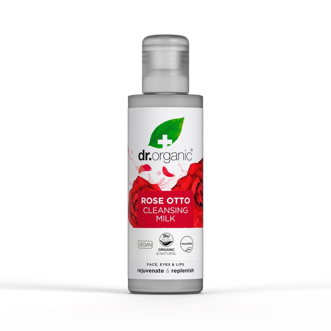 Leche Limpiadora Rosa Damascena para piel madura 150ml - drorganic.es