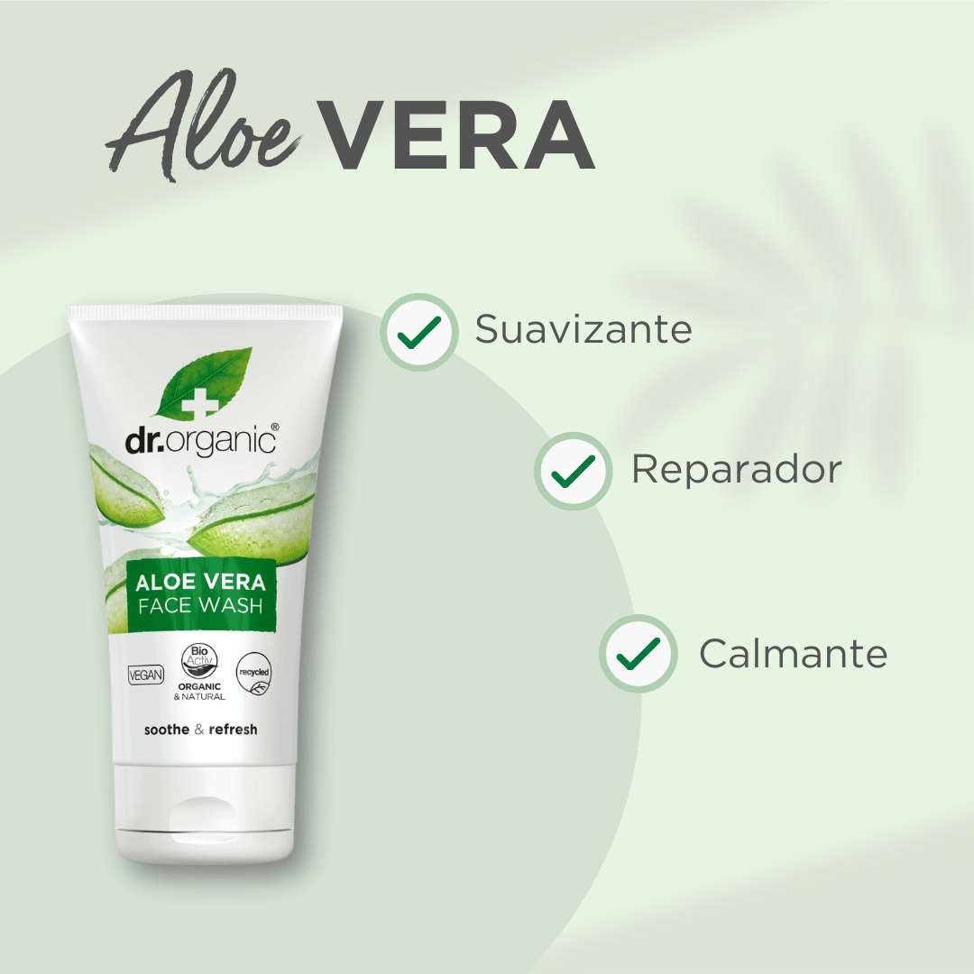 Limpiador facial cremoso Aloe Vera para todo tipo de piel 150ml - drorganic.es