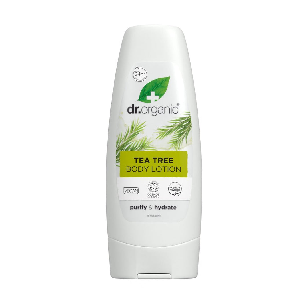 Loción corporal de Árbol de Té purificante 200ml - drorganic.es