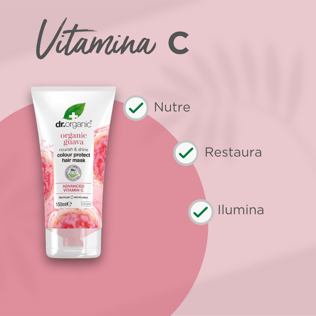 Mascarilla capilar vitamina C para cabello teñido 150ml - drorganic.es