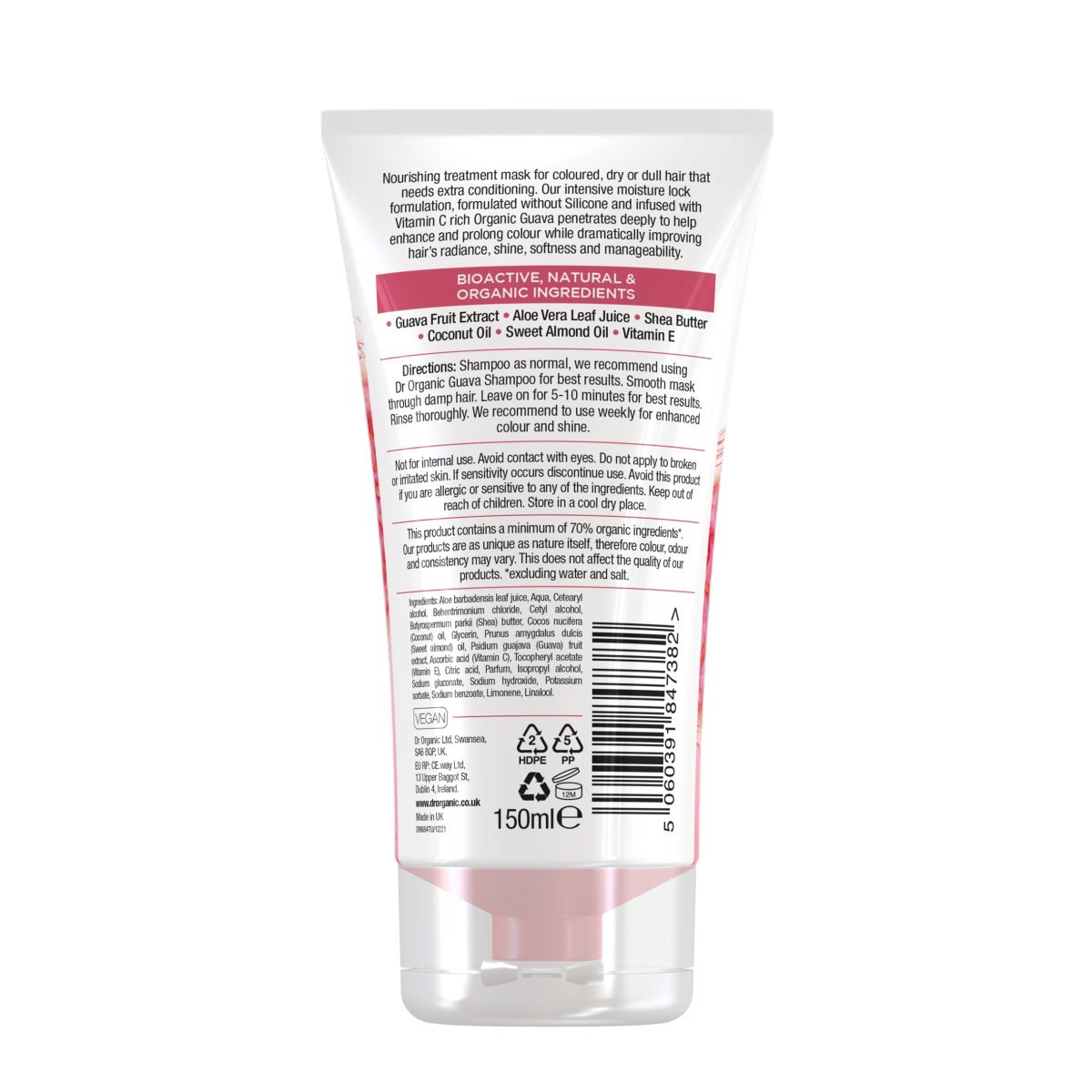 Mascarilla capilar vitamina C para cabello teñido 150ml - drorganic.es