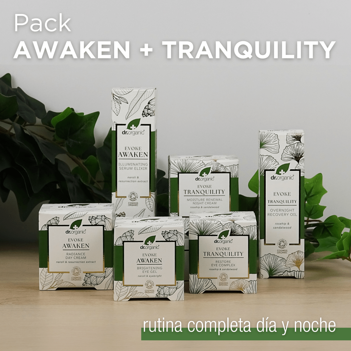 Pack Cuidado Facial "Awaken + Tranquility" (Ritual Mañana y Noche) - drorganic.es