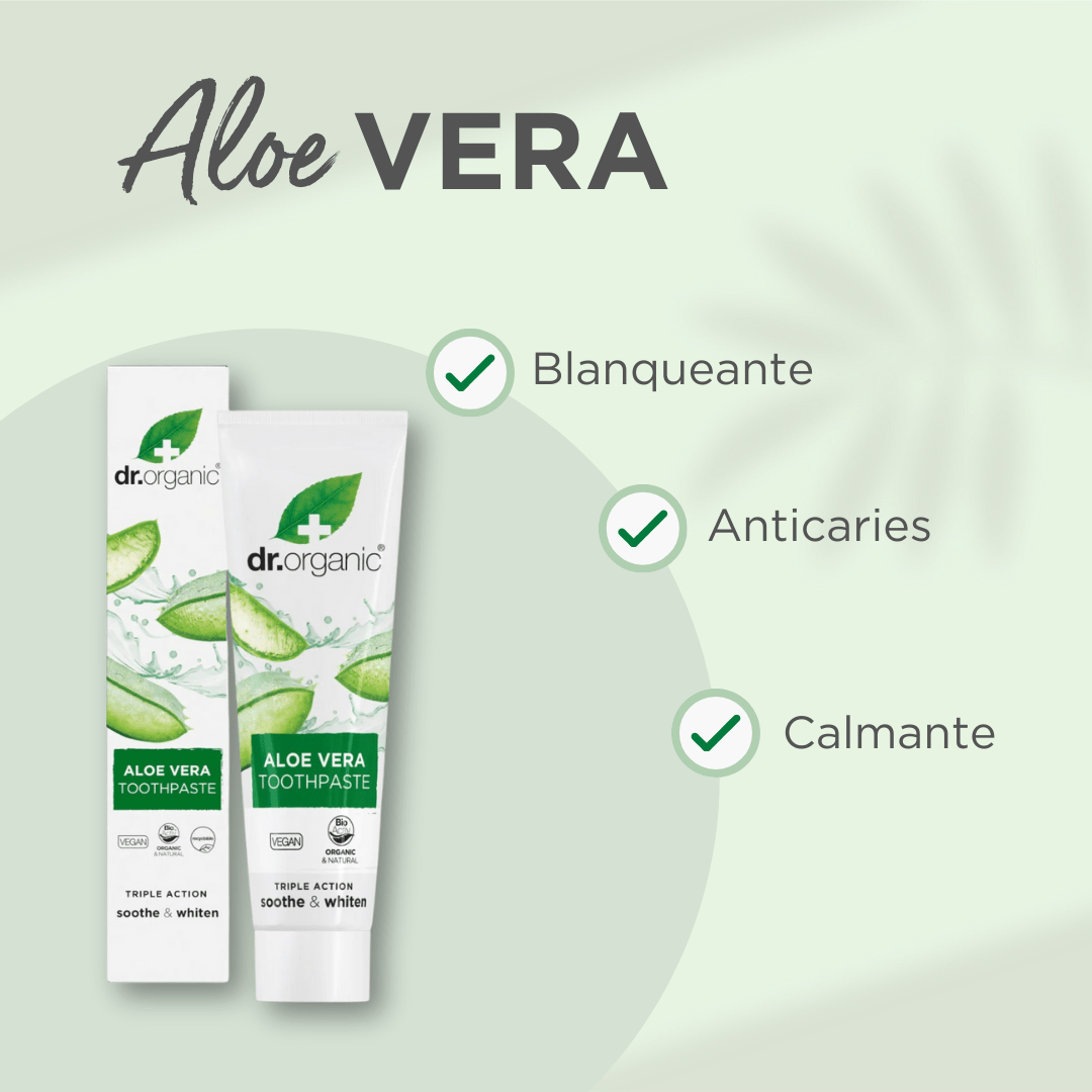 Pasta de Dientes de Aloe Vera encías sensibles 100ml - drorganic.es