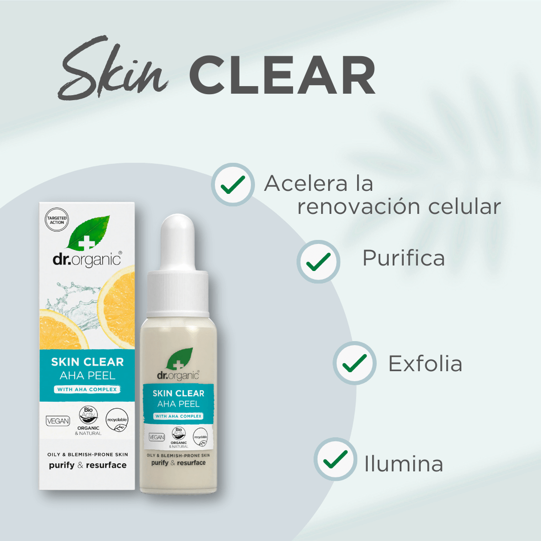 Peeling AHA purificante Skin Clear 30ml - drorganic.es