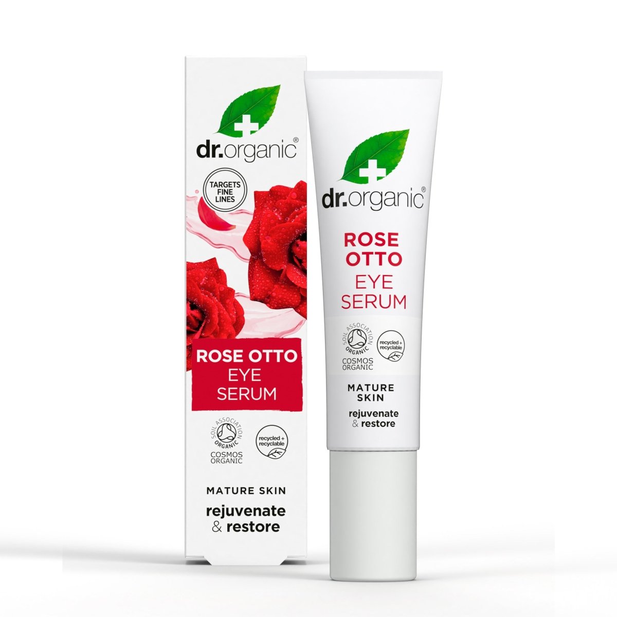 Sérum contorno de ojos antiedad Rosa Damascena 15ml - drorganic.es