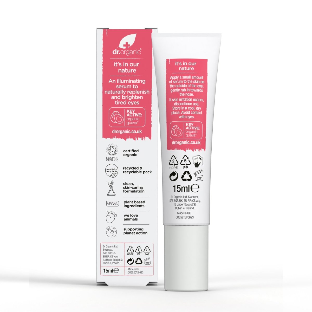 Sérum contorno de Ojos Vitamina C para ojos cansados y apagados 15ml - drorganic.es