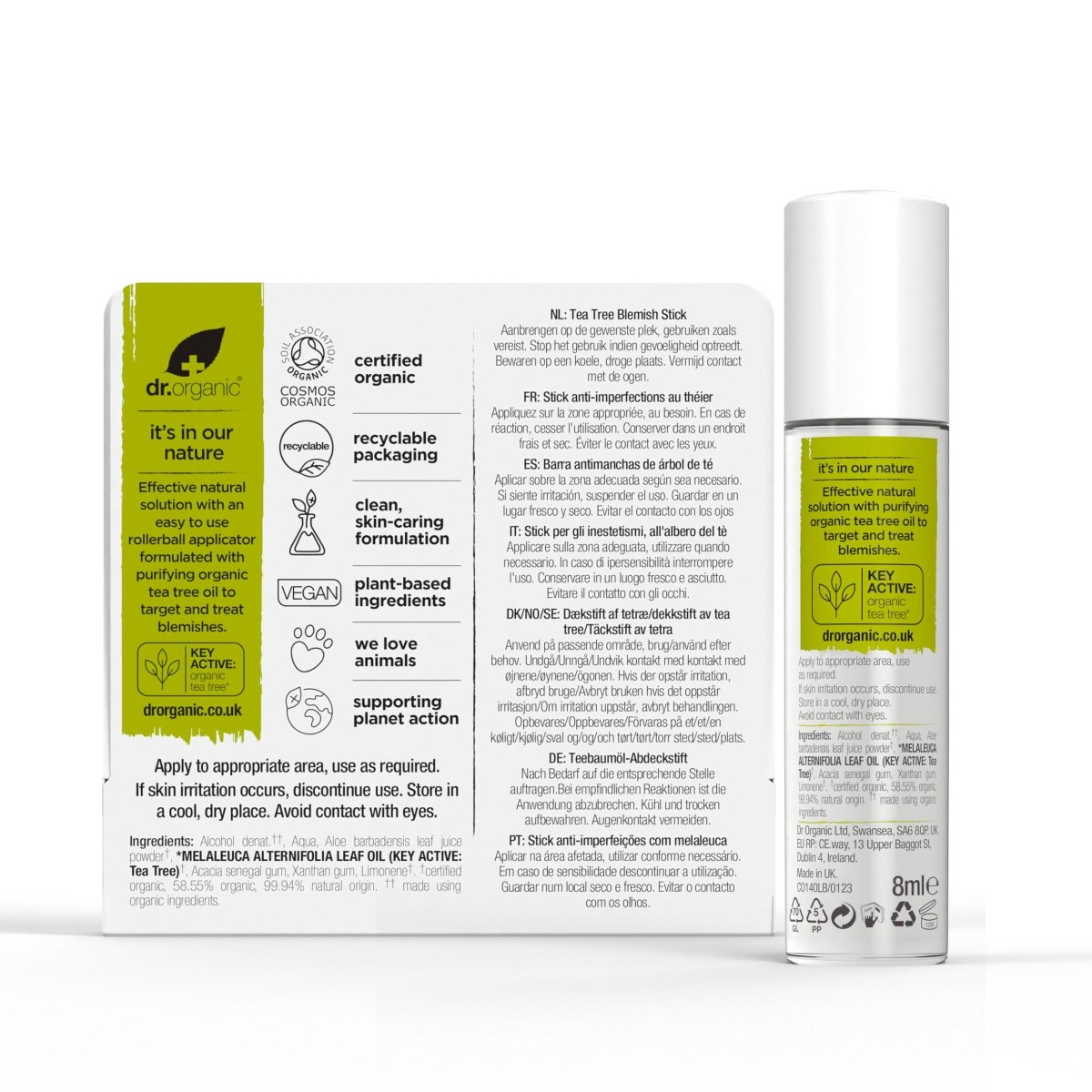 Stick para imperfecciones Arból de Té 8 gr - drorganic.es