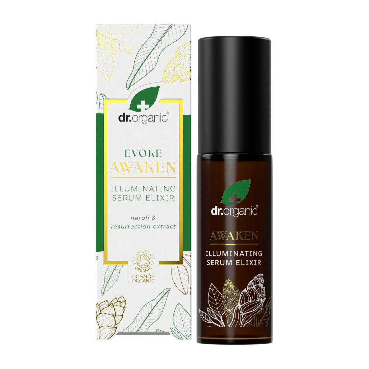 Suero elixir iluminador Evoke Awaken - Energía y luz para tu piel 30ml - drorganic.es