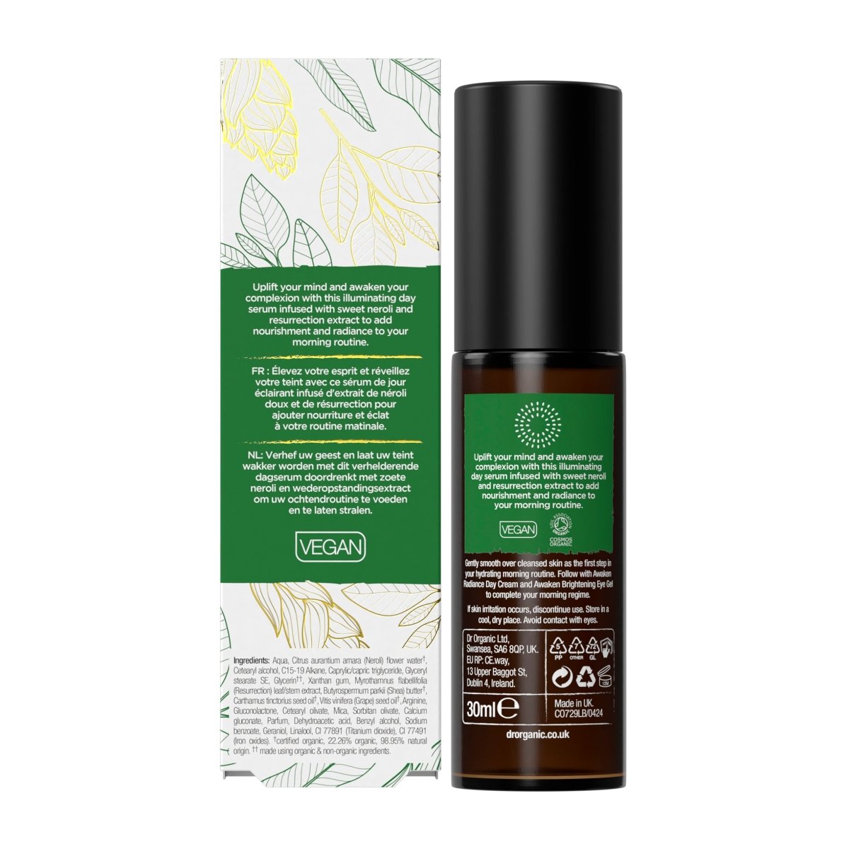 Suero elixir iluminador Evoke Awaken - Energía y luz para tu piel 30ml - drorganic.es