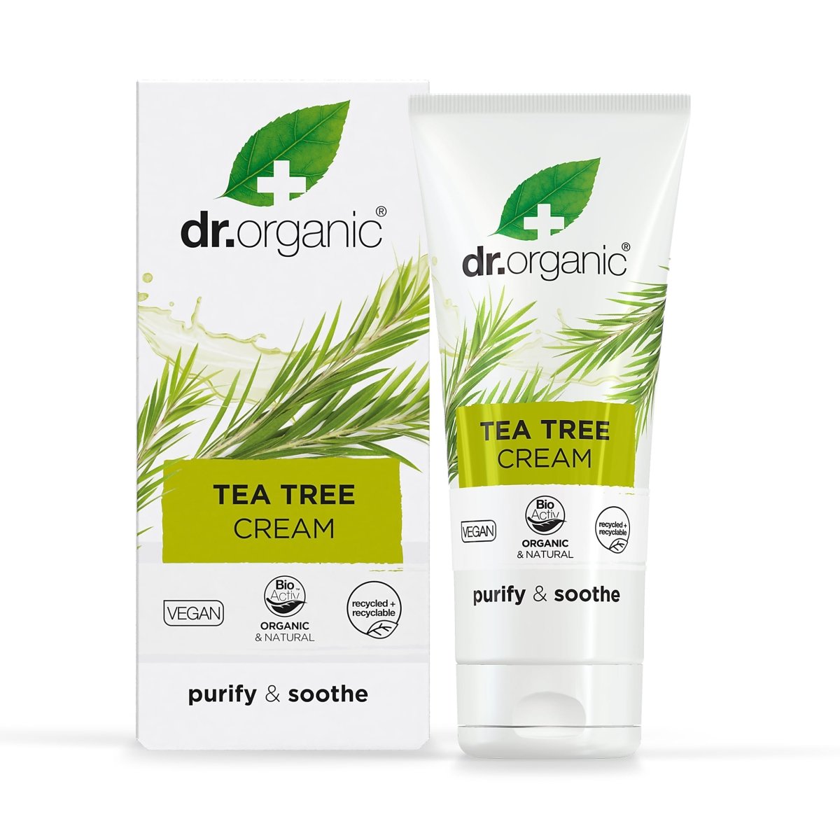 Crema purificante Árbol de Té para piel grasa o con problemas 50ml - drorganic.es