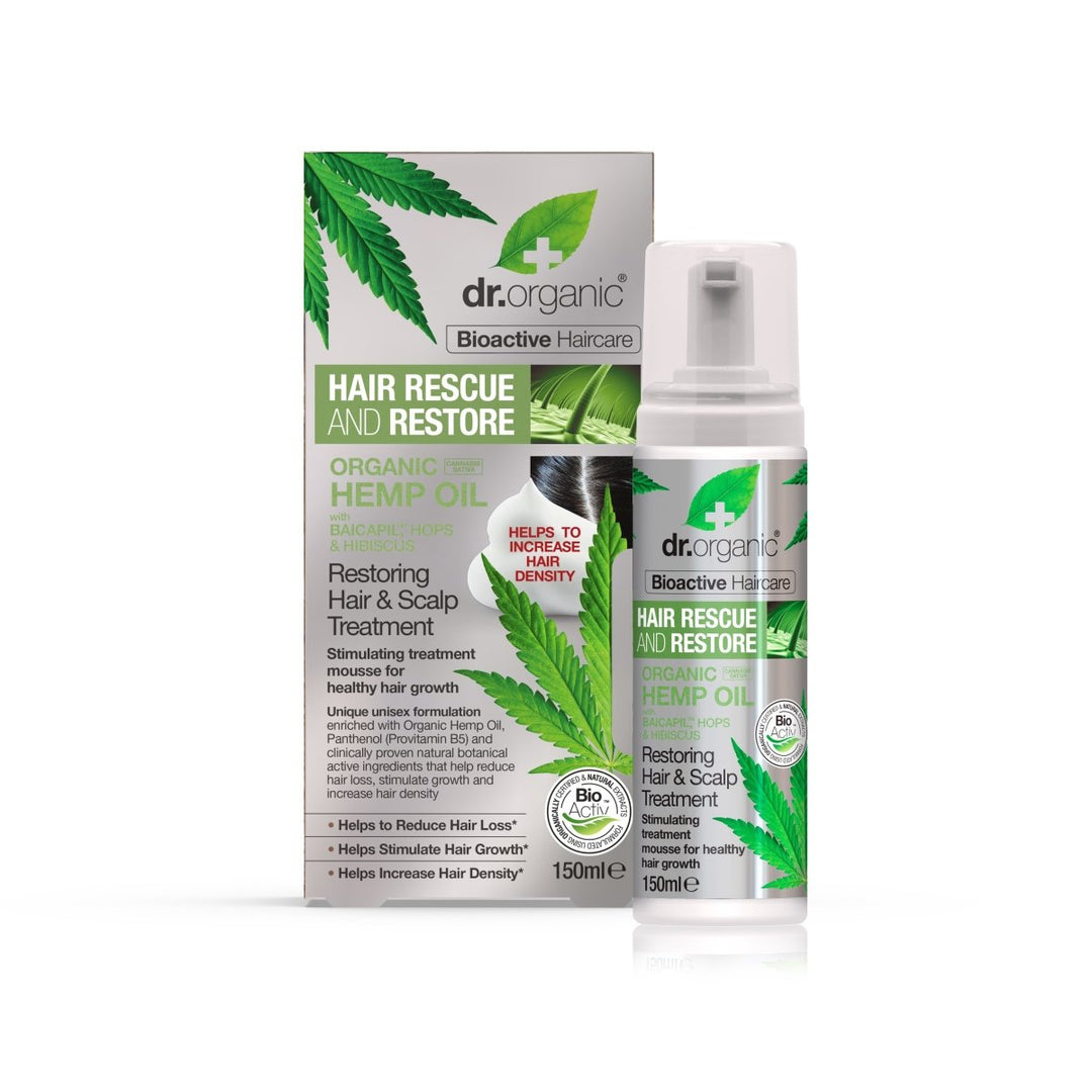 Espuma de tratamiento anticaída de Cáñamo 150ml - drorganic.es