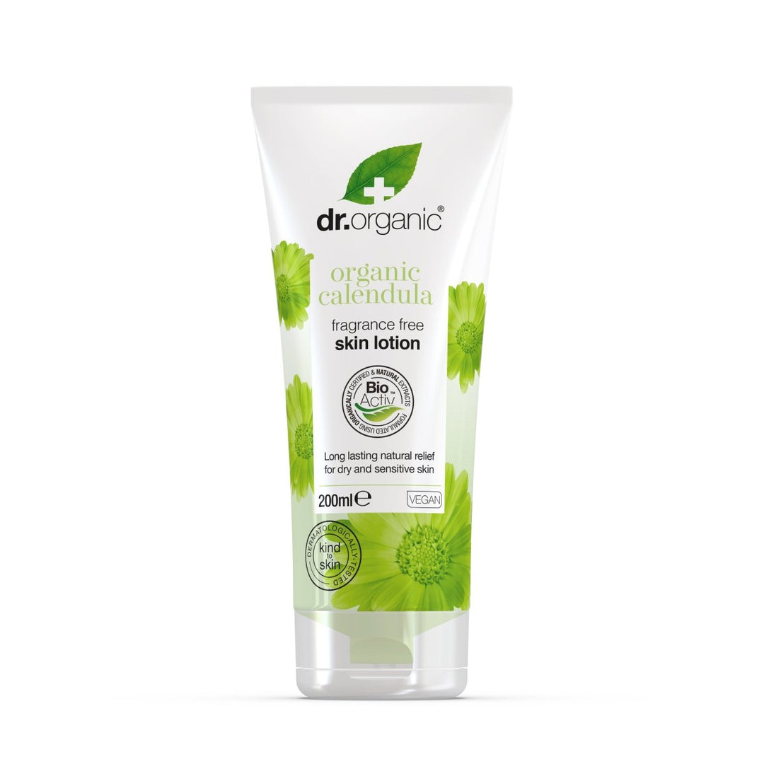 Loción corporal de Caléndula para piel sensible 200ml - drorganic.es