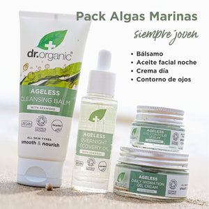 Pack Algas Marinas "Siempre Joven" (Bálsamo Limpiador, Aceite Facial Noche, Crema Día, Contorno Ojos)