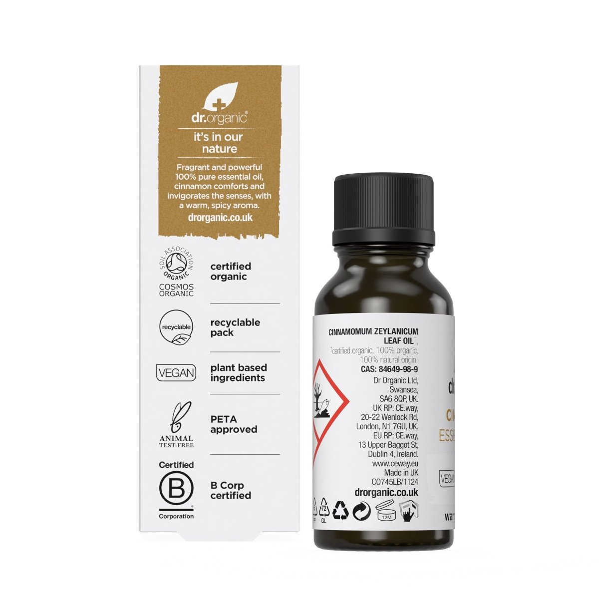 Aceite esencial de canela ceylan Bio y 100% puro 10ml - drorganic.es