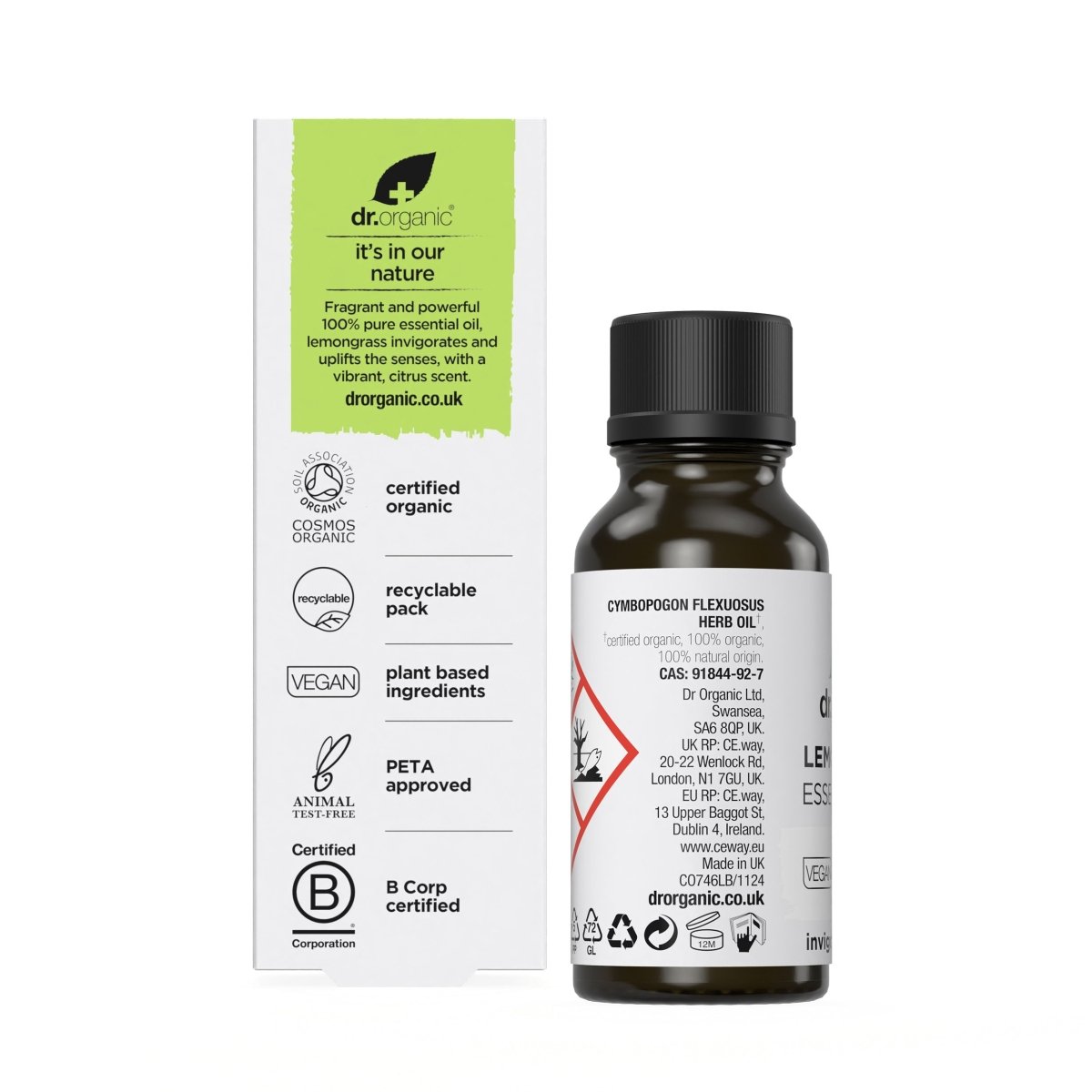 Aceite esencial de Lemongrass Bio y 100% puro - drorganic.es