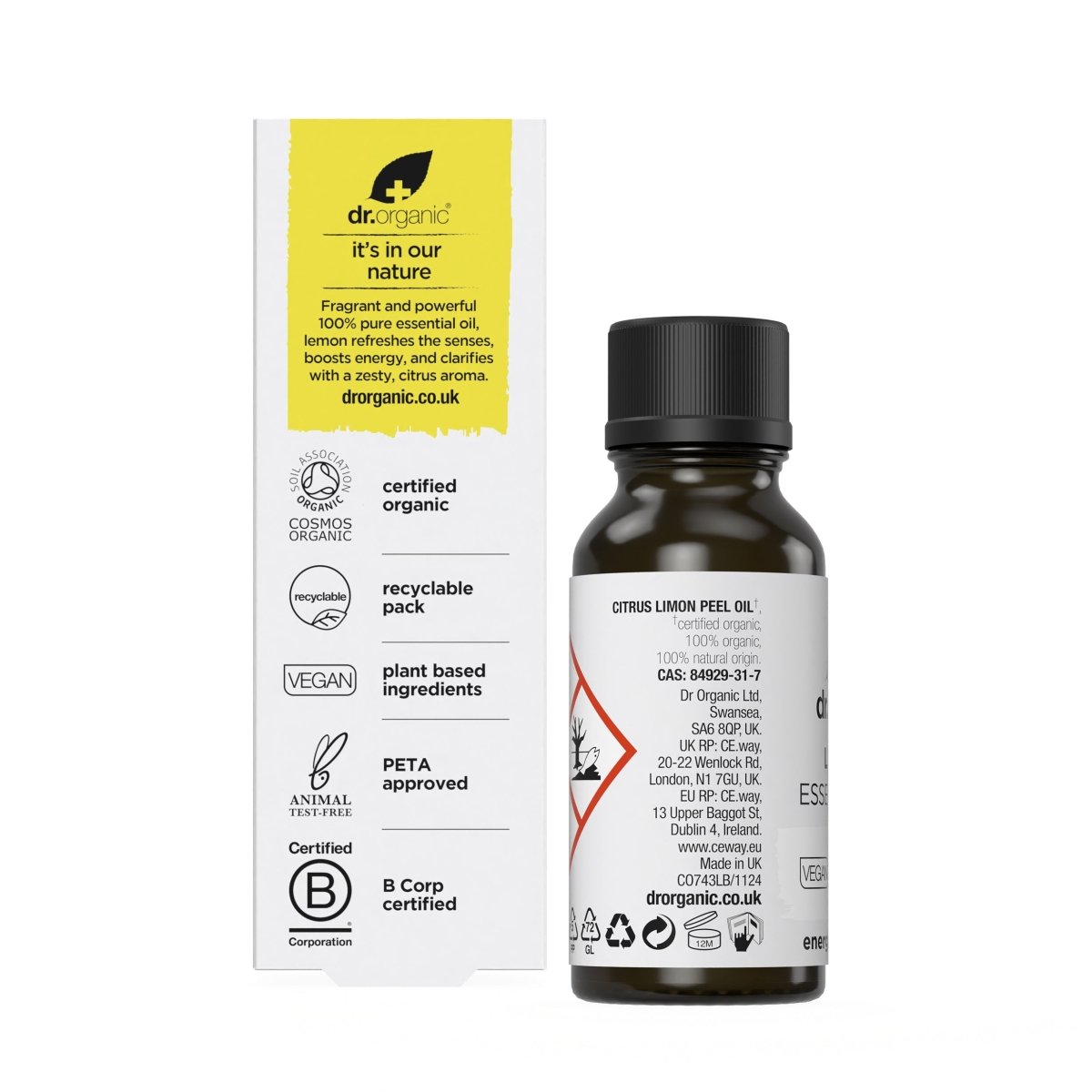 Aceite esencial de limón Bio y 100% puro 10ml - drorganic.es