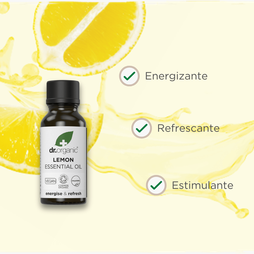 Aceite esencial de limón Bio y 100% puro 10ml - drorganic.es