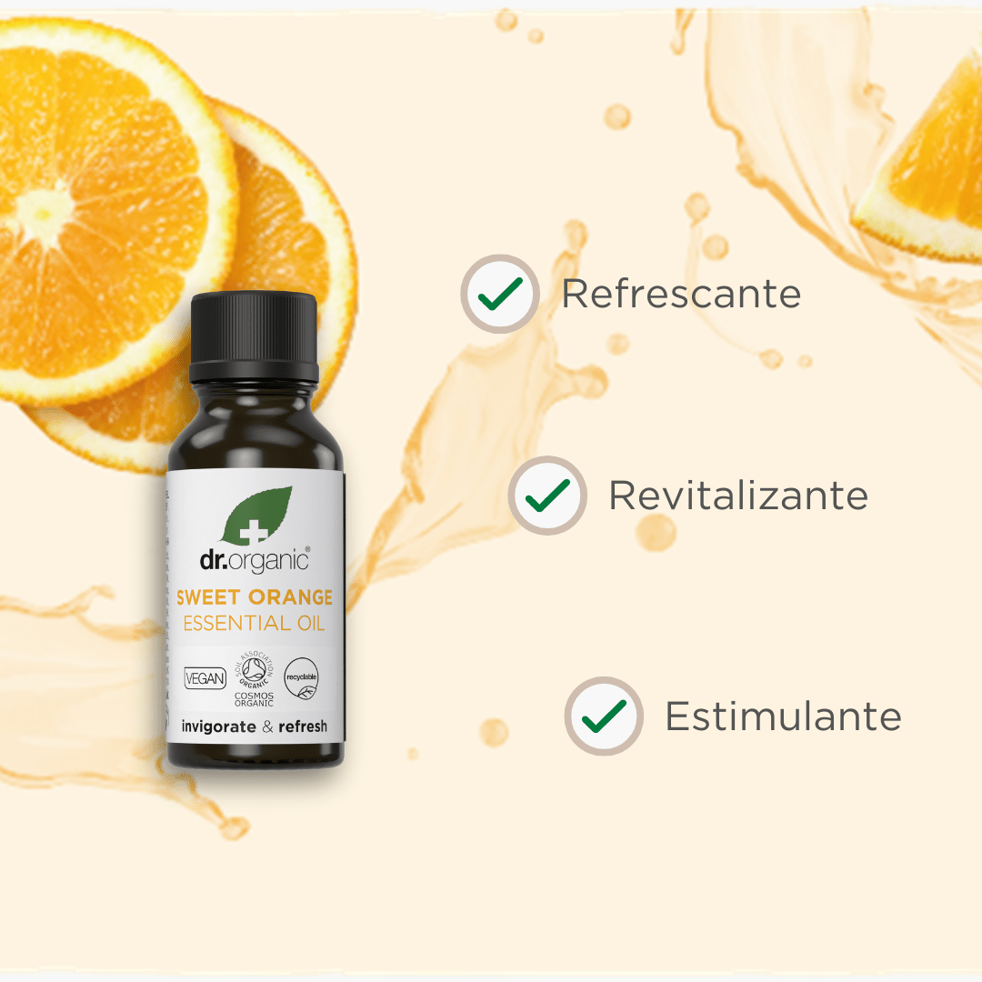 Aceite esencial de naranja dulce Bio y 100% puro 10ml - drorganic.es
