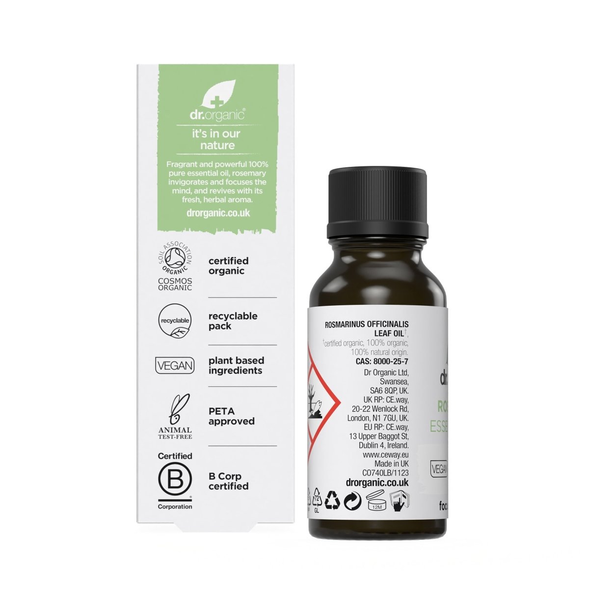 Aceite esencial de Romero Bio y 100% puro 10ml - drorganic.es