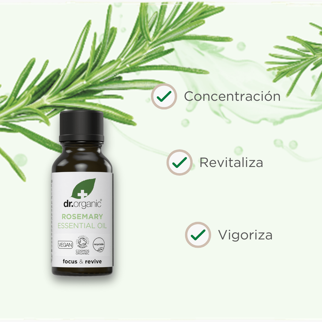 Aceite esencial de Romero Bio y 100% puro 10ml - drorganic.es