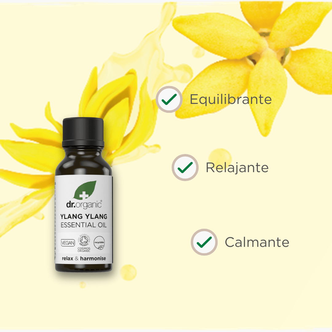 Aceite esencial Ylang Ylang Bio y 100% puro 10ml - drorganic.es