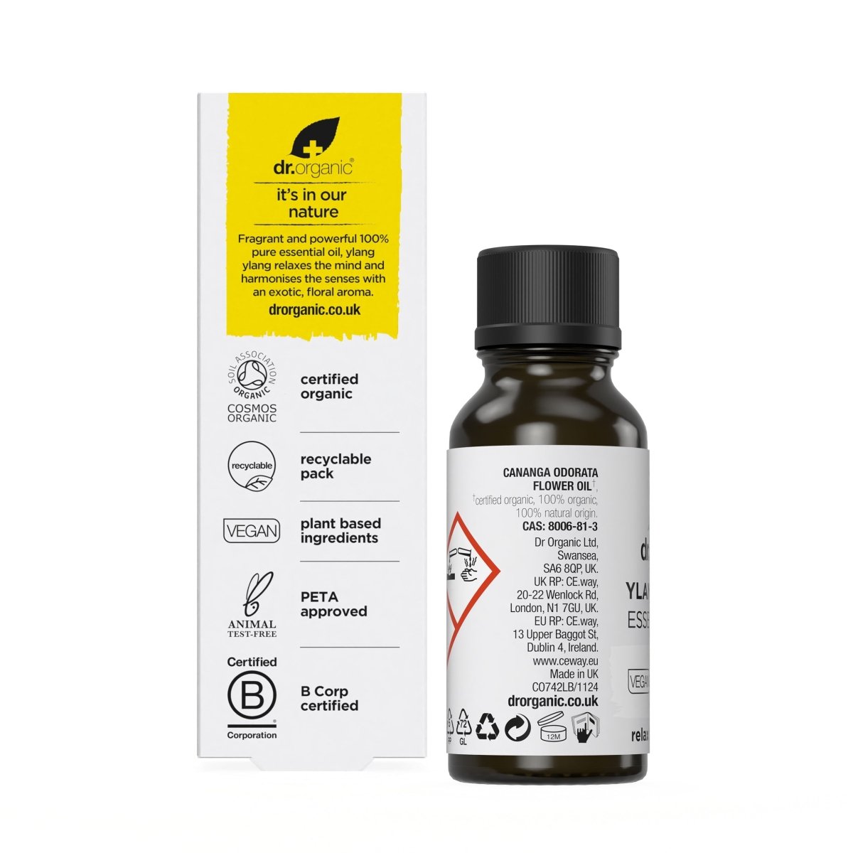 Aceite esencial Ylang Ylang Bio y 100% puro 10ml - drorganic.es