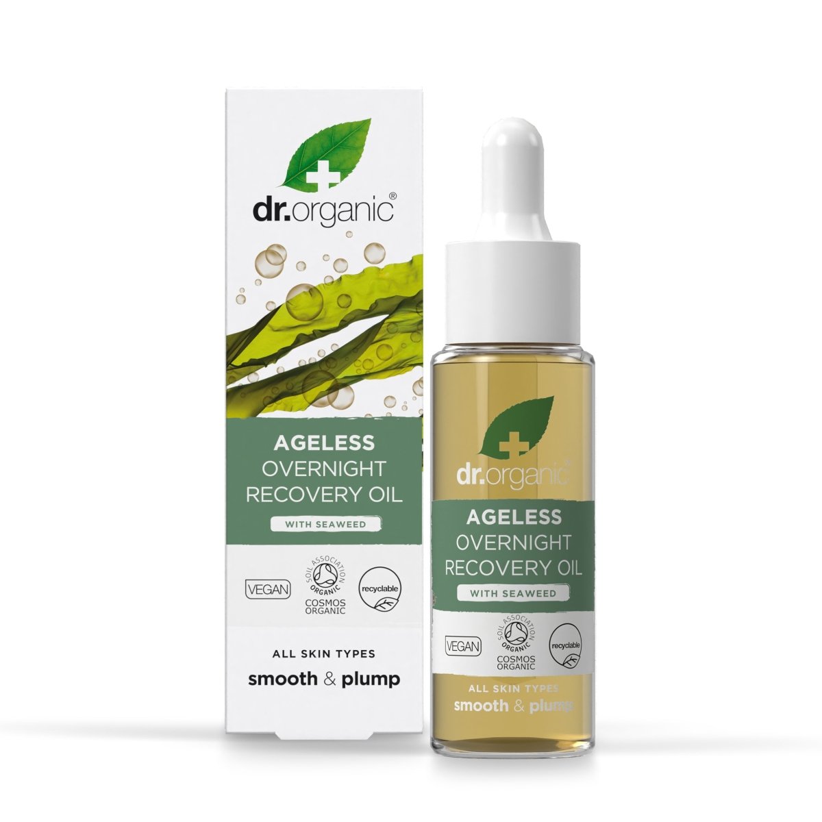 Aceite recuperador de noche Algas Marinas siempre joven 30ml - drorganic.es
