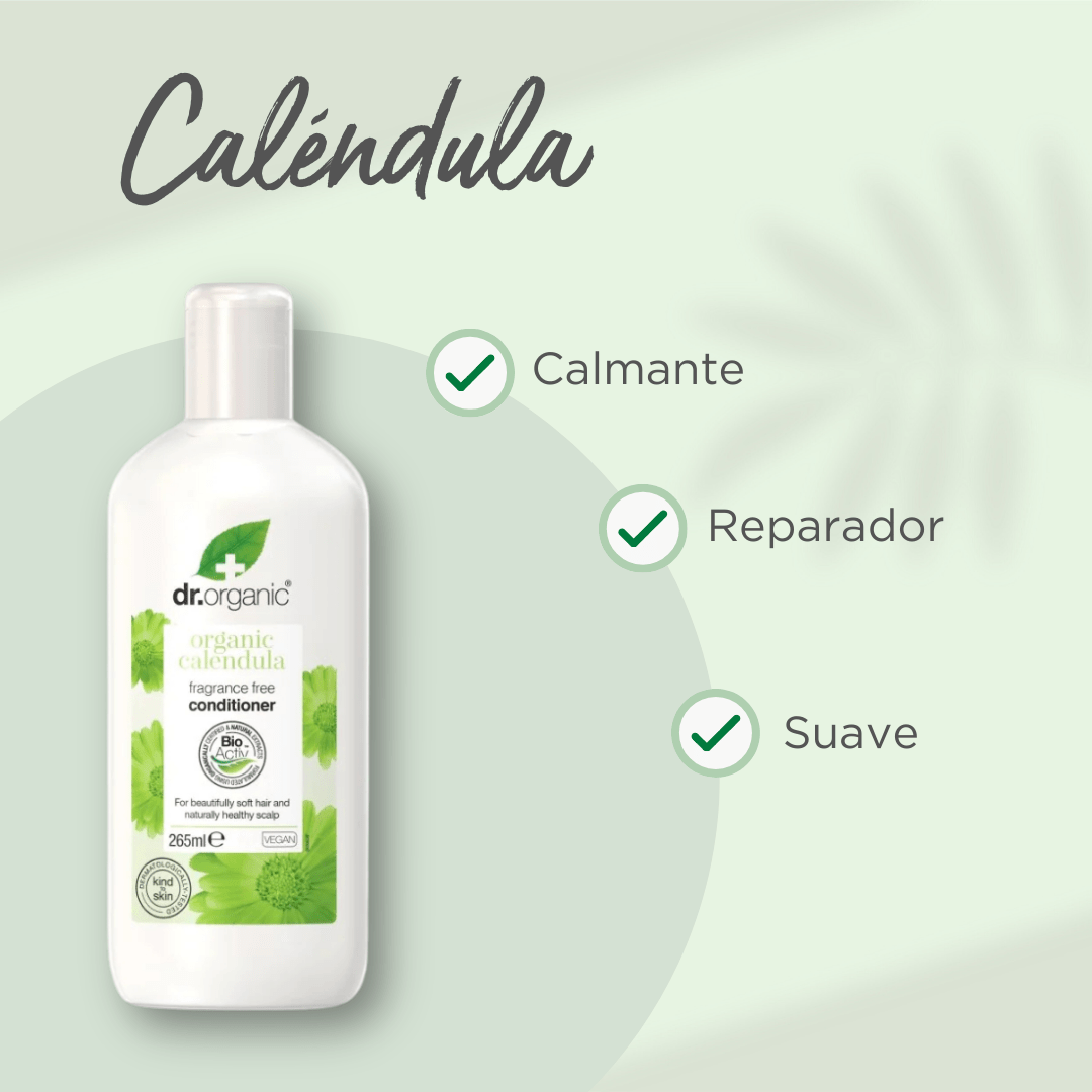 Acondicionador de Caléndula para cuero cabelludo sensible 265ml - drorganic.es