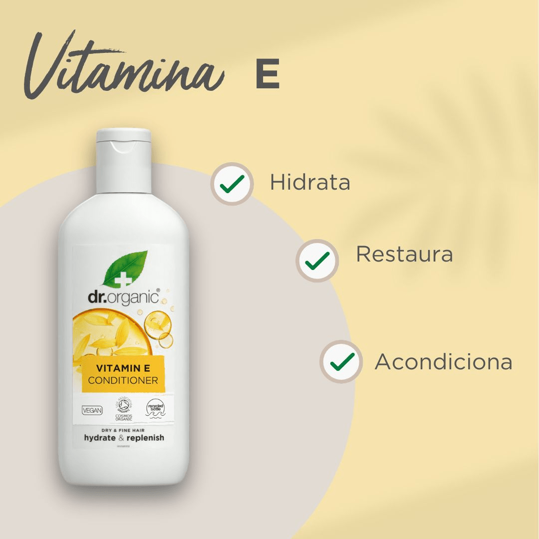 Acondicionador de Vitamina E para cabello fino 265ml - drorganic.es