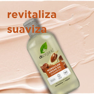 Champú Aceite de Argán Marroquí para cabello seco o dañado 265ml - drorganic.es