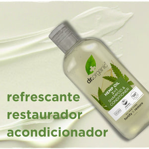 Champú & Acondicionador de Cáñamo para cabello fino y debilitado 265ml - drorganic.es