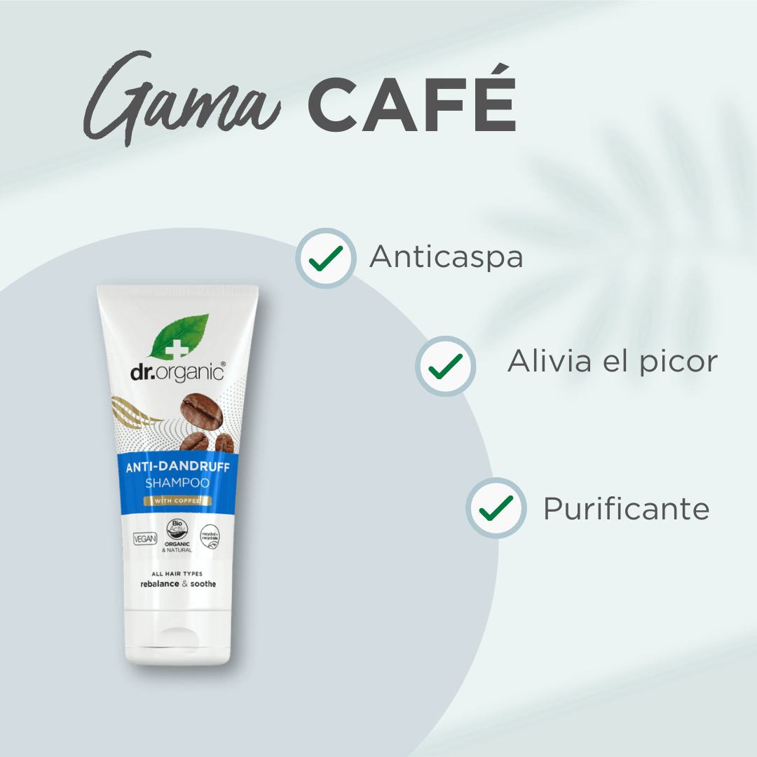 Champú anticaspa de Café 200ml - drorganic.es