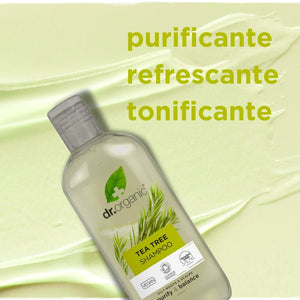 Champú Árbol de Té para cabello graso o con problemas 265ml - drorganic.es