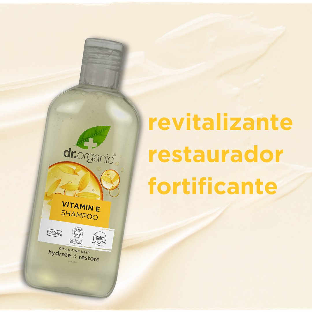 Champú de Vitamina E 265ml (Cabello Fino - Frágil) - drorganic.es