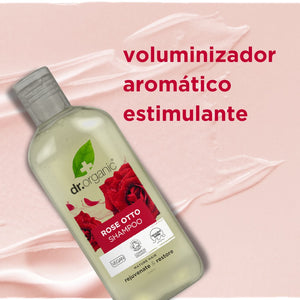 Champú Rosa Damascena para cabello envejecido 265ml - drorganic.es