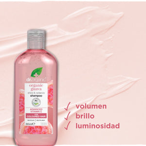 Champú Vitamina C de Guayaba 265ml (Cabello Teñido) - drorganic.es