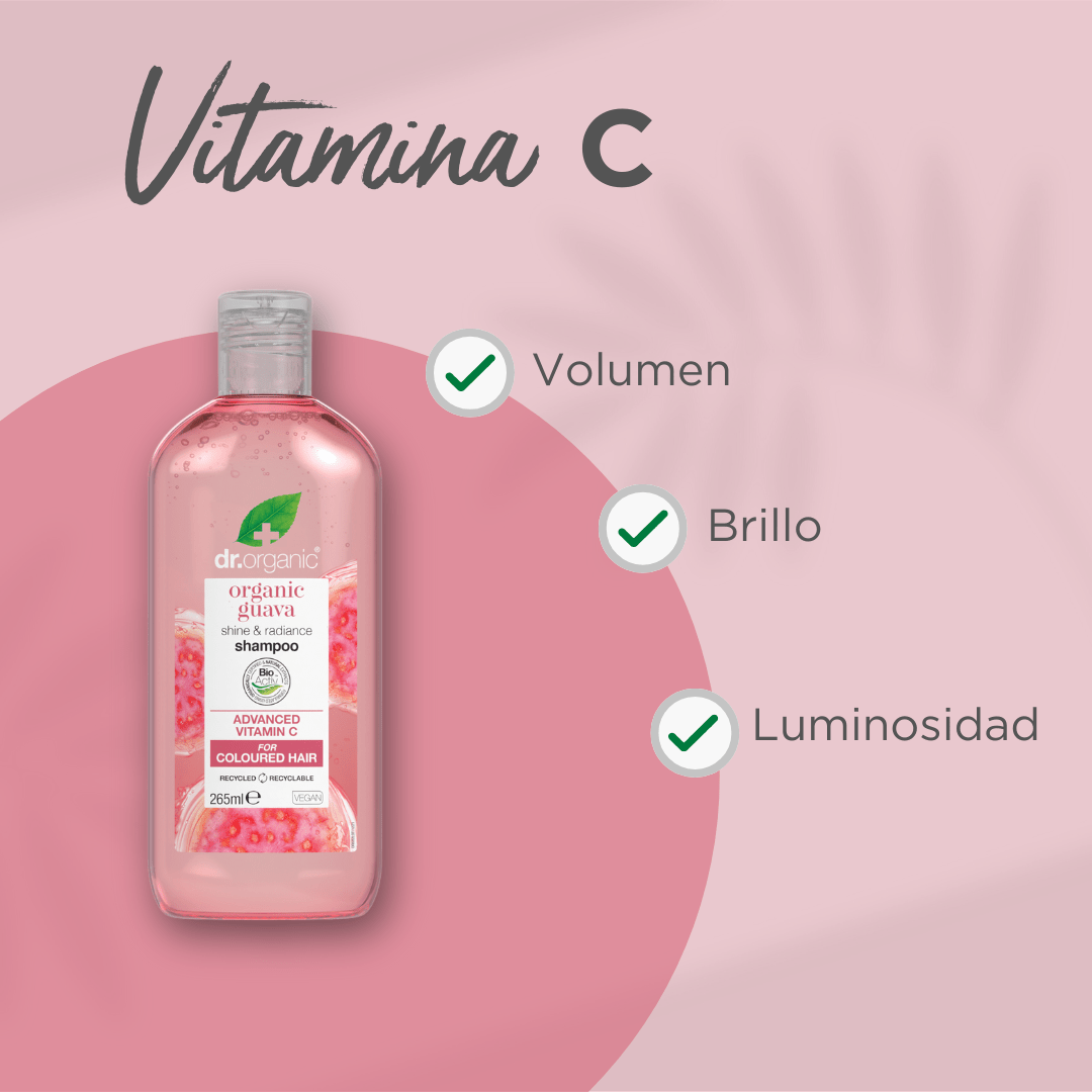 Champú Vitamina C para cabello teñido 265ml - drorganic.es