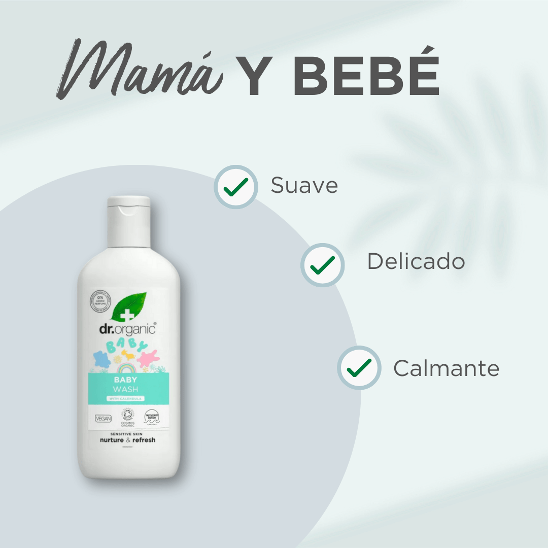 Champú y gel de baño Caléndula para bebé 250ml - drorganic.es