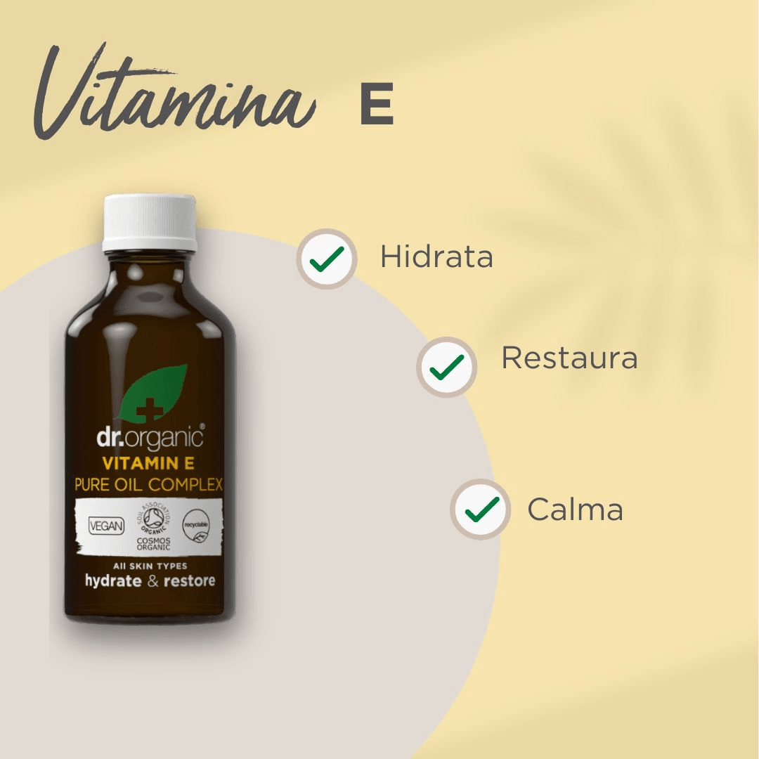 Complejo de Aceite puro Vitamina E para piel normal a seca 50ml - drorganic.es