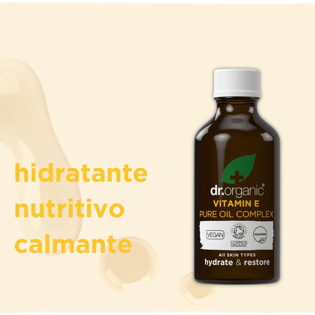 Complejo de Aceite puro Vitamina E para piel normal a seca 50ml - drorganic.es