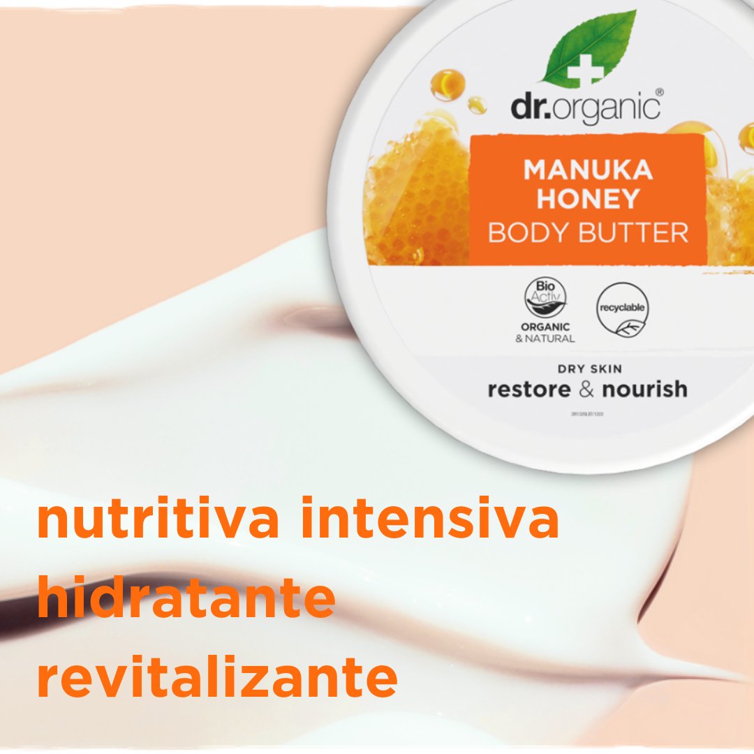 Crema de Cuerpo Miel de Manuka 200ml (Piel Seca) - drorganic.es