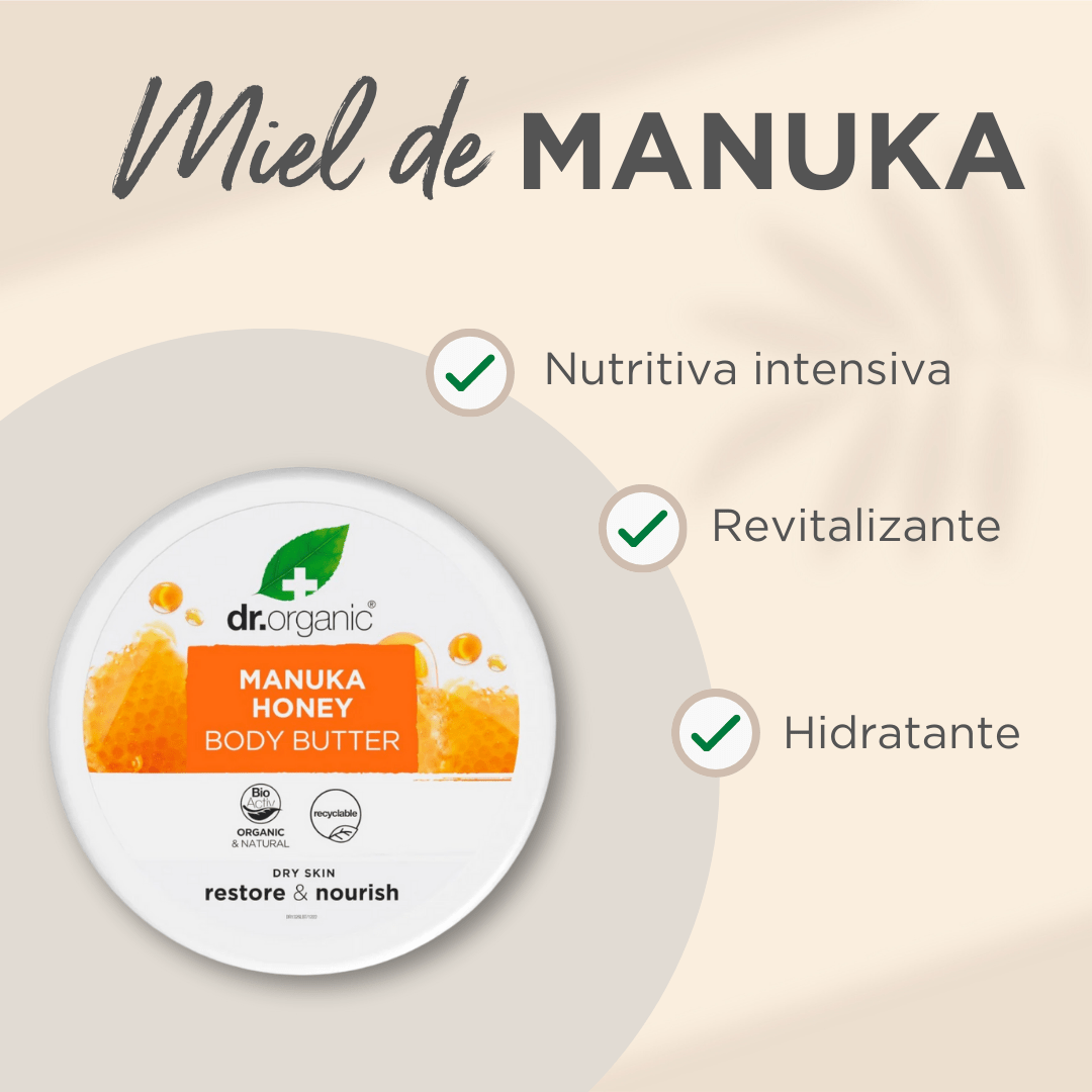 Crema de Cuerpo Miel de Manuka 200ml (Piel Seca) - drorganic.es